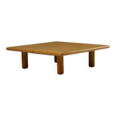 Table basse minimaliste en bois de frêne, Europe des années 1980.