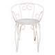 Garden armchair or terrace wrought iron white Montmartre style 60 year
