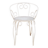 Garden armchair or terrace wrought iron white Montmartre style 60 year