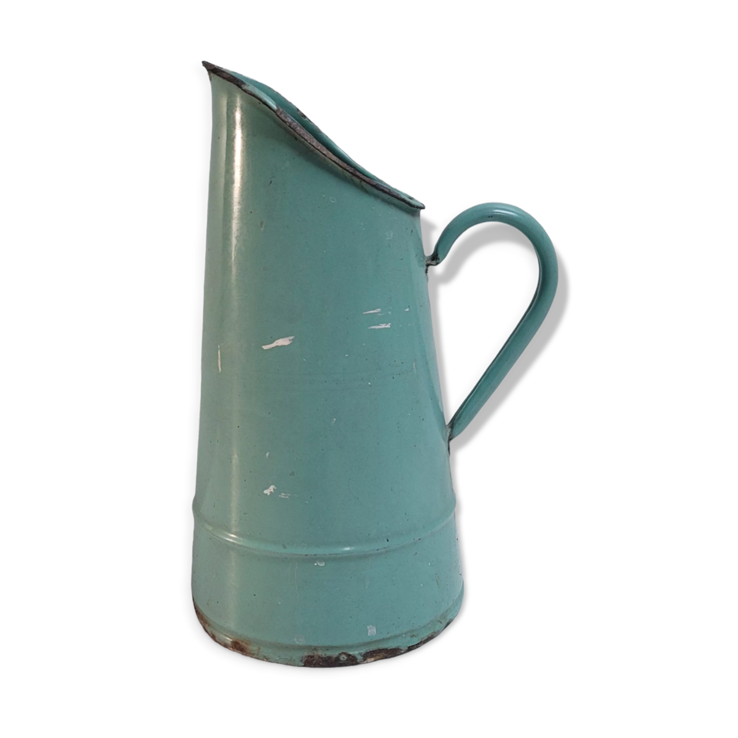 Green enamelled pitcher