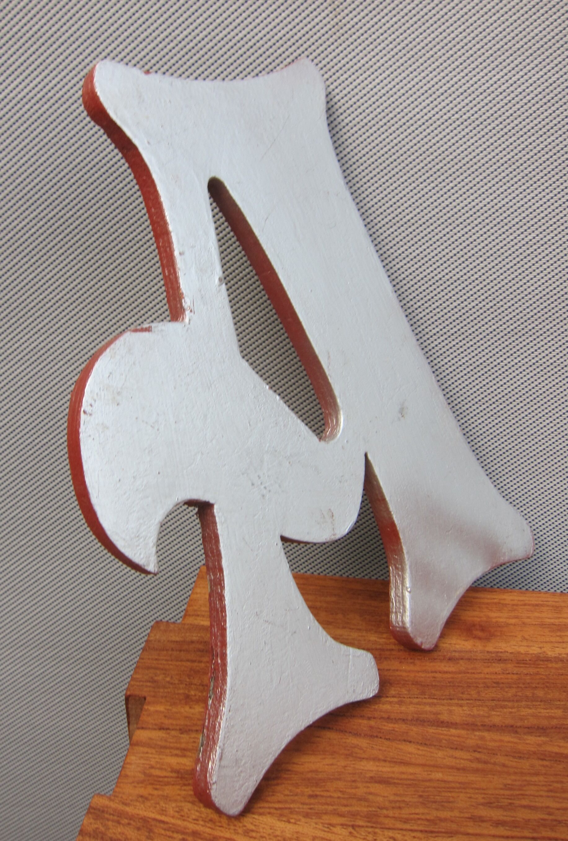 Letter of A wooden sign