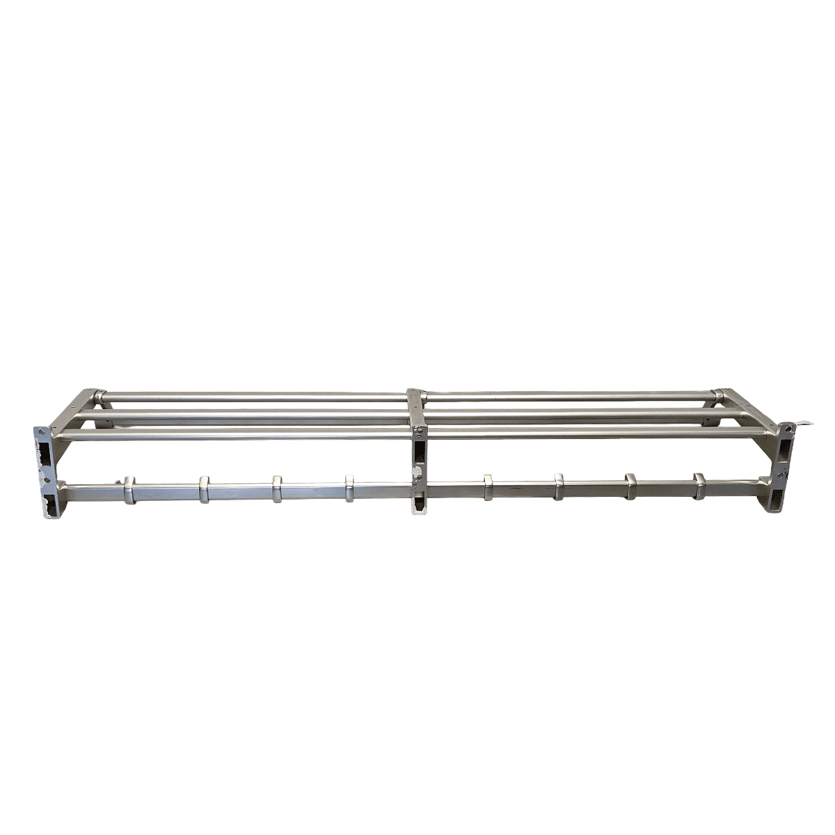 Vintage Aluminium Coat Rack With Hat Shelf – 1970s