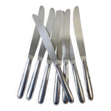 8 vintage stainless steel knives made in France