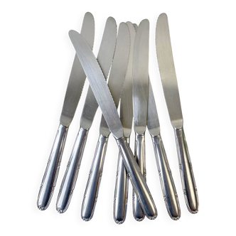 8 vintage stainless steel knives made in France
