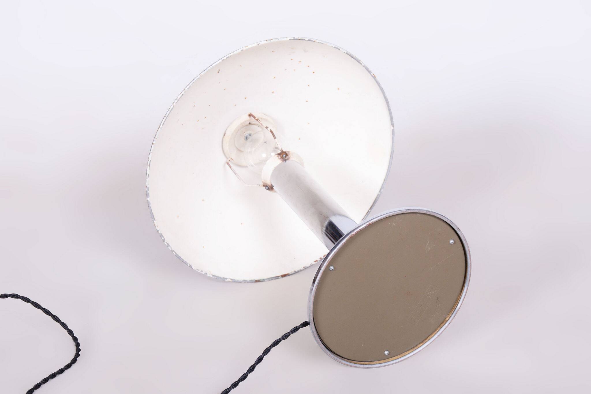 Restored art deco table lamp, by napako, new electrification, czech, 1930s