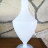 Glass table lamp in opal 1950