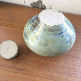 Vase pot en céramique bleu
