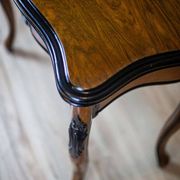 Table de jeu en noyer Louis Philippe antique, années 1890.