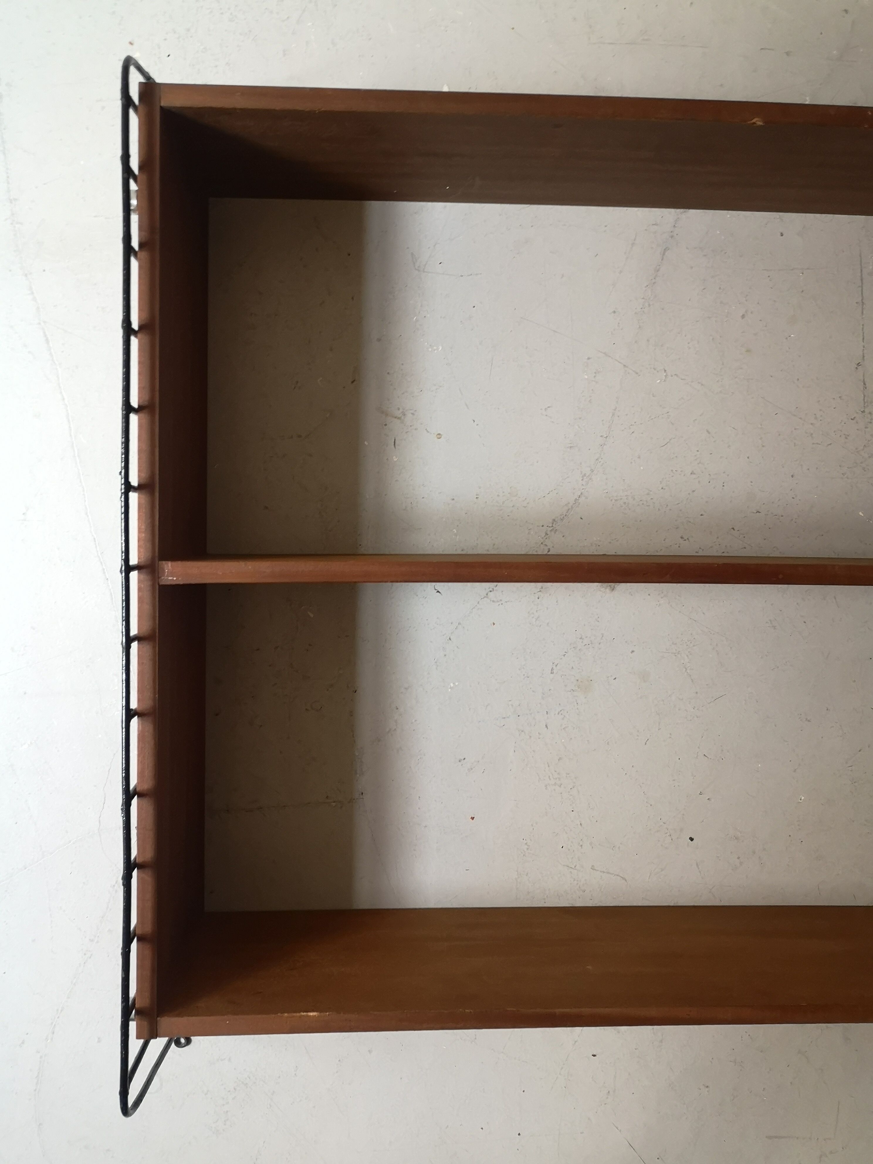 Wall mounted floor wired wood and metal string 1960