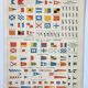 Old engraving 1898, Navigation, navy, flag • Original and vintage lithograph