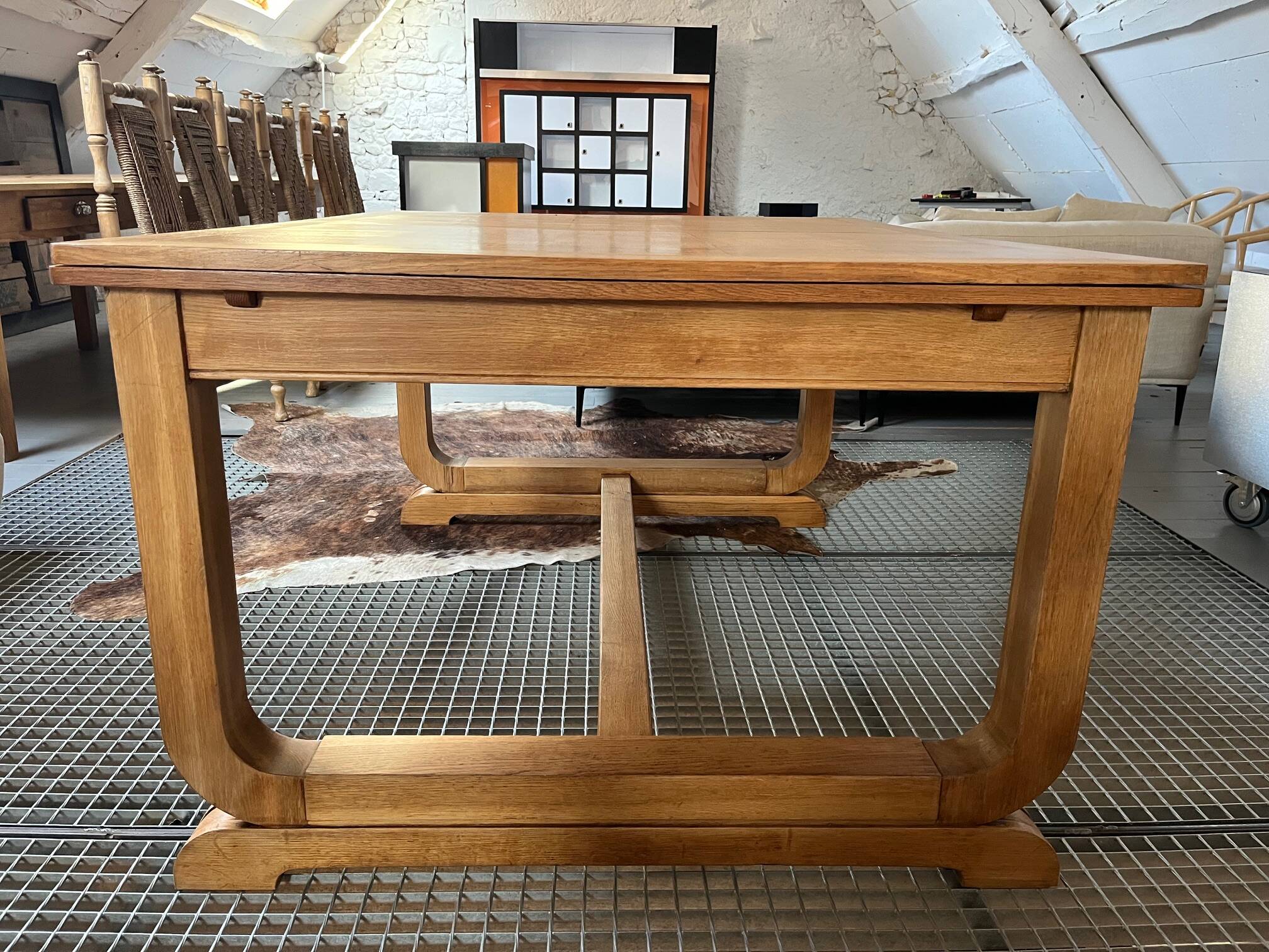 Table from the 1940s in light oak