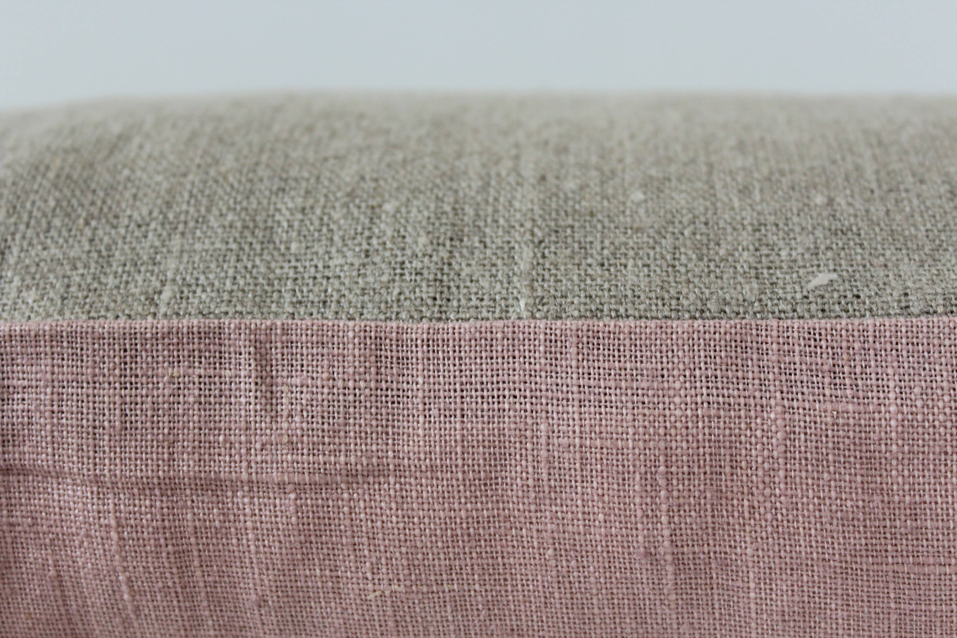 Coussin rectangulaire 100% Laine & Lin Rose