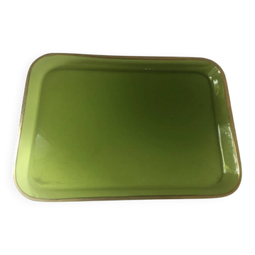 Ancien plateau en cristal vert et or Baccarat ?