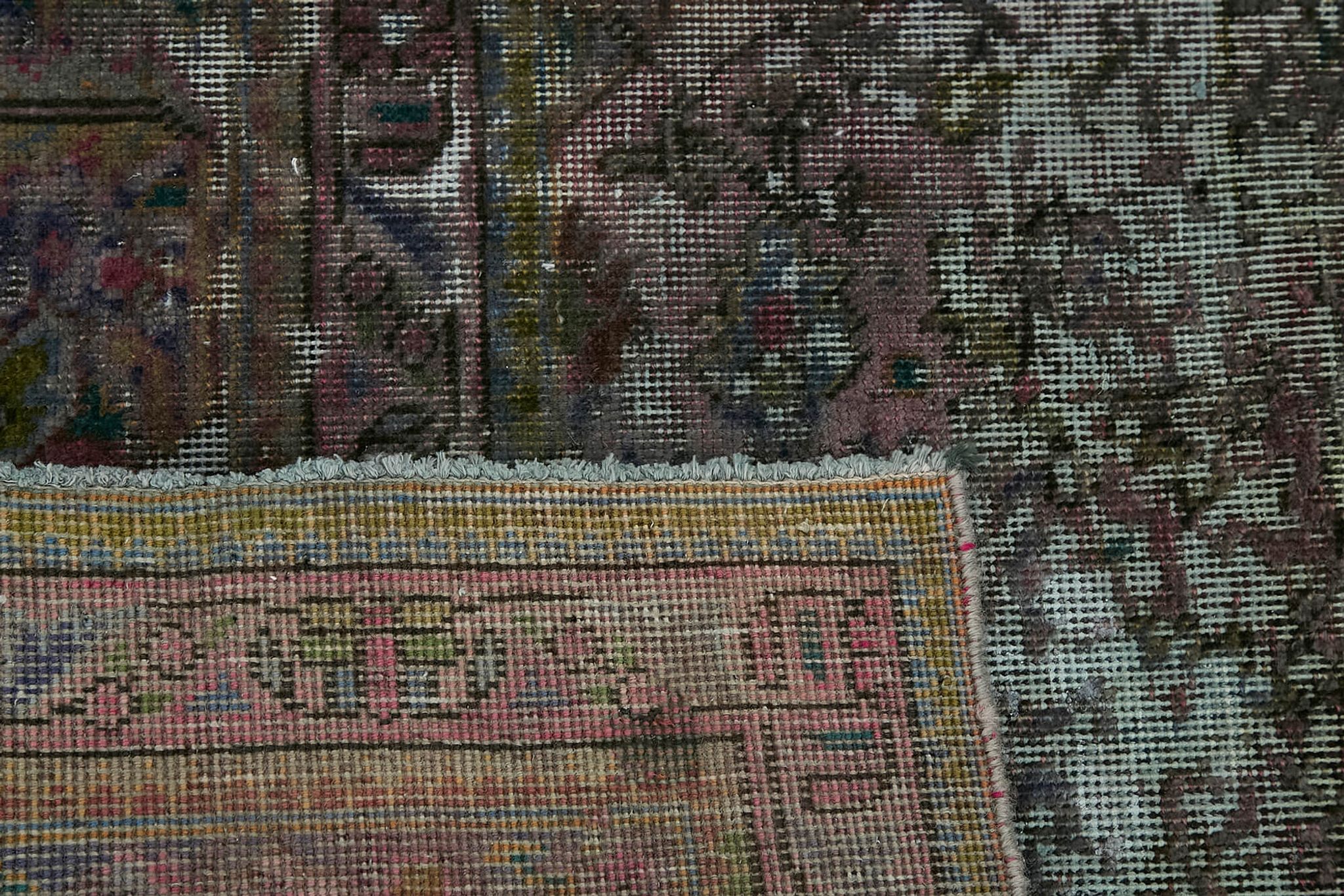 Hand-knotted persian antique 1970s 295 cm x 385 cm grey wool carpet