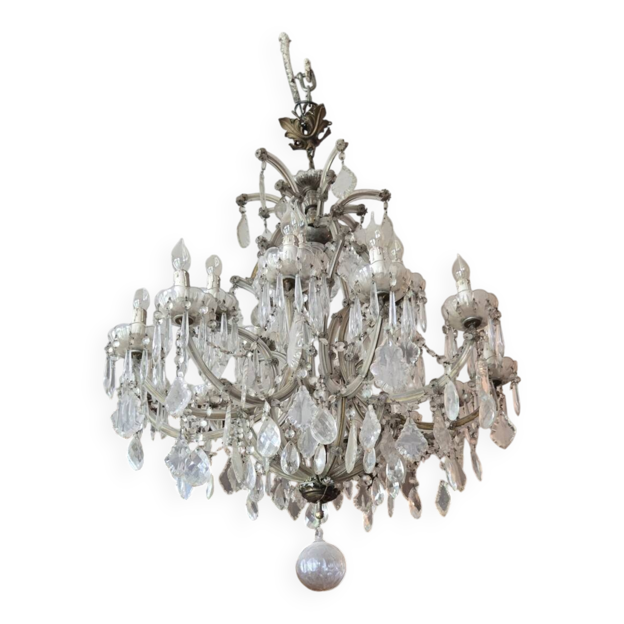 Very important Murano chandelier from the 19th century.