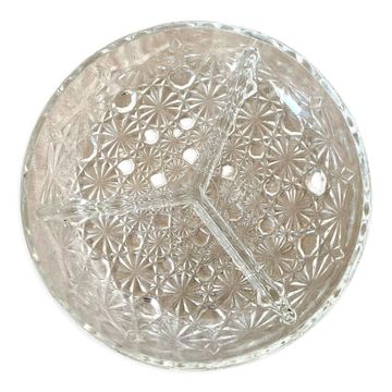 Glass dish aperitif service 80s