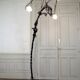 Brutalist sculptural wrought iron Dragon floor lamp, France