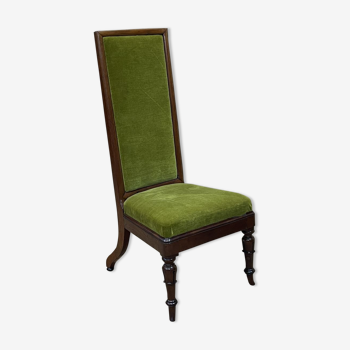 English chair with high back in mahogany XIXth
