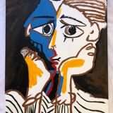Cubist painting Les Amants
