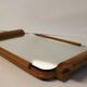 Plateau miroir en bois Art Déco, 1940.