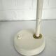 Pair of BJS desk lamps in white lacquered steel and brass – Sweden 1960s