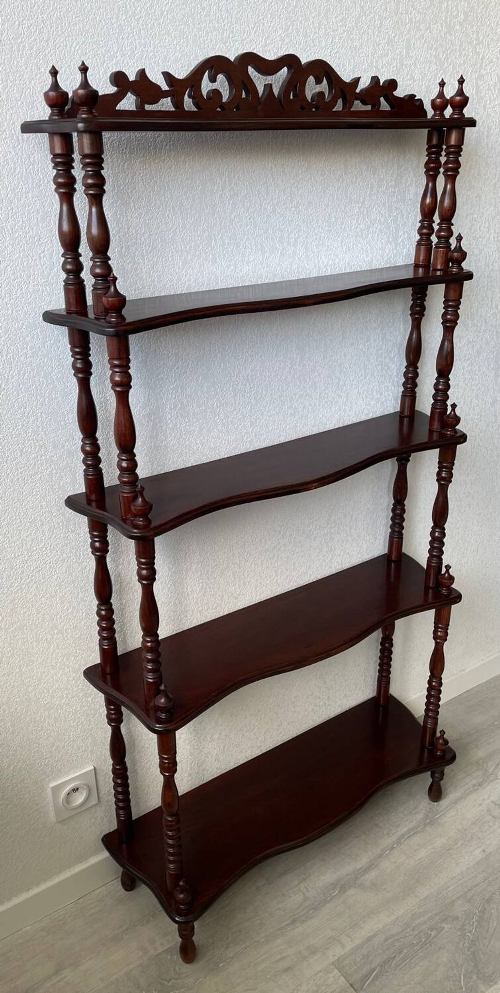 Library - turned wooden shelf