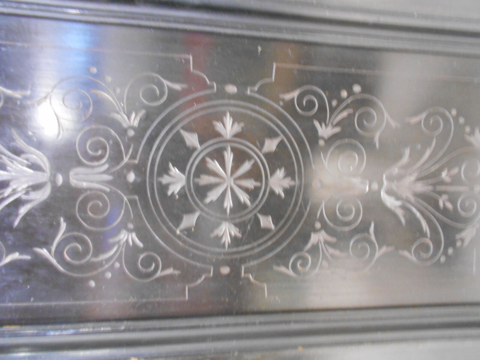 Blackened wooden buffet