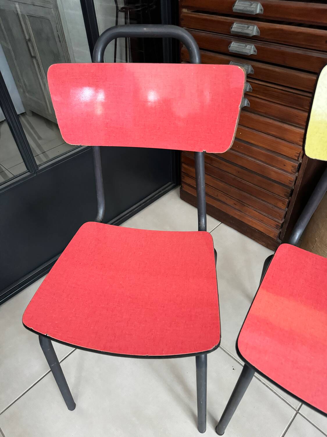 Pair of vintage Formica chairs