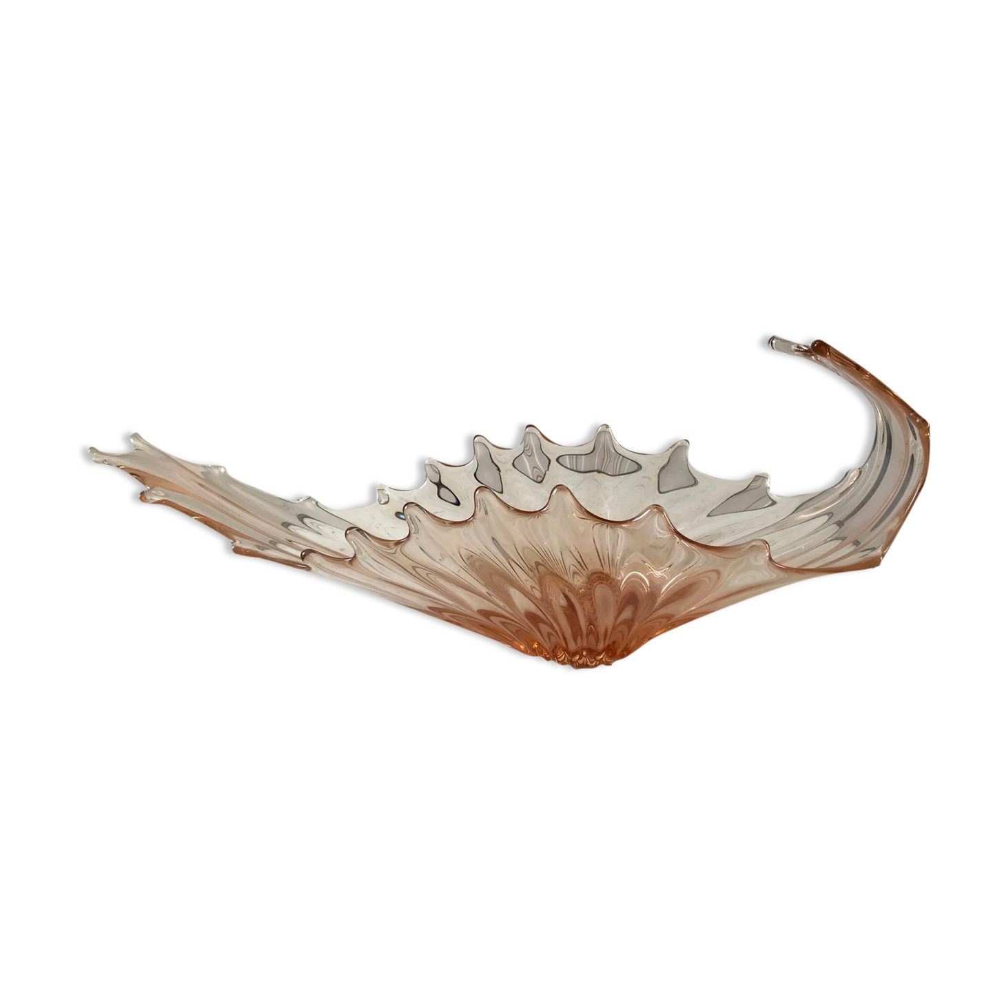 Large pink glass cup 50s-60s