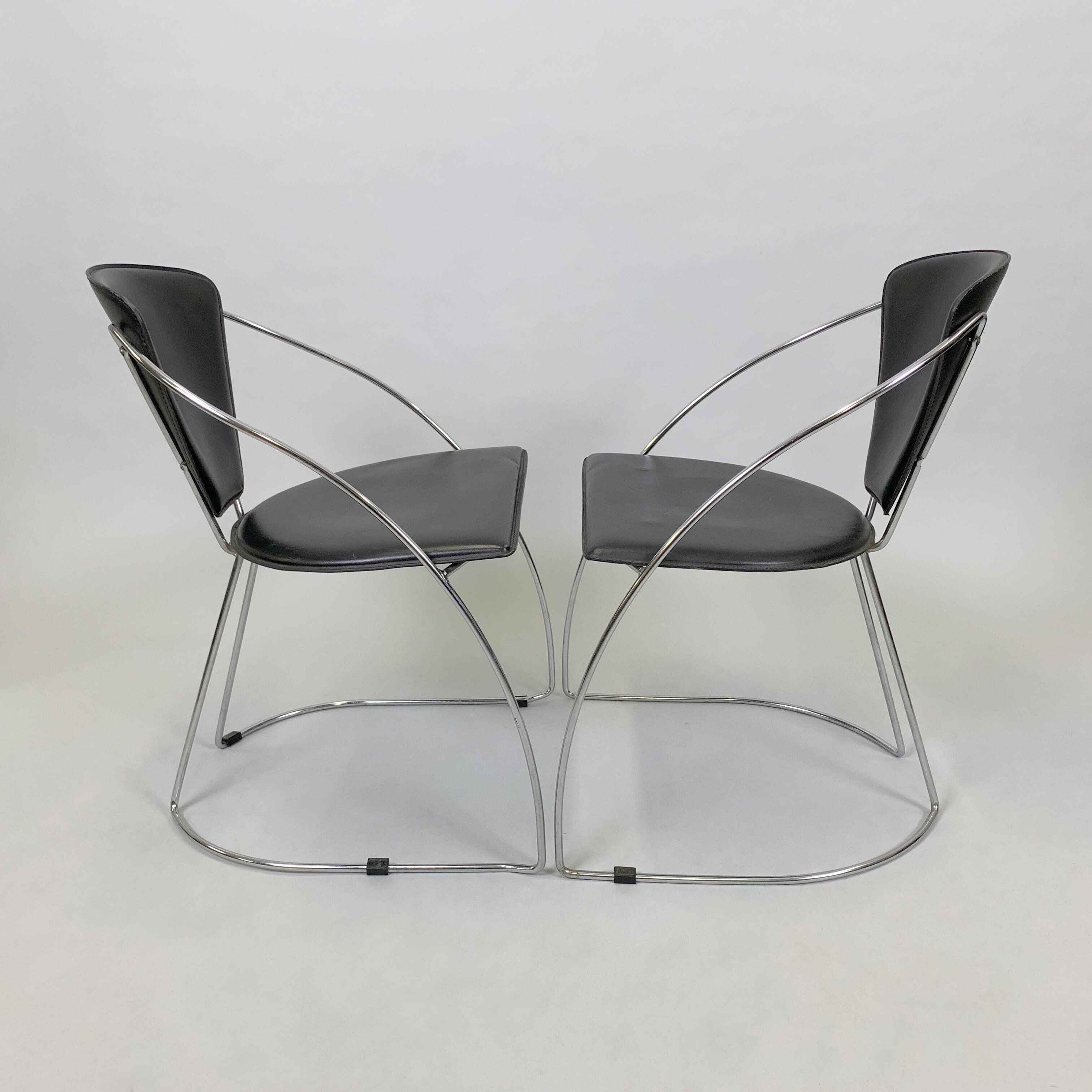 Paire de chaises vintage années 1980