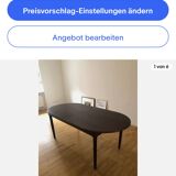 Extendable oak table
