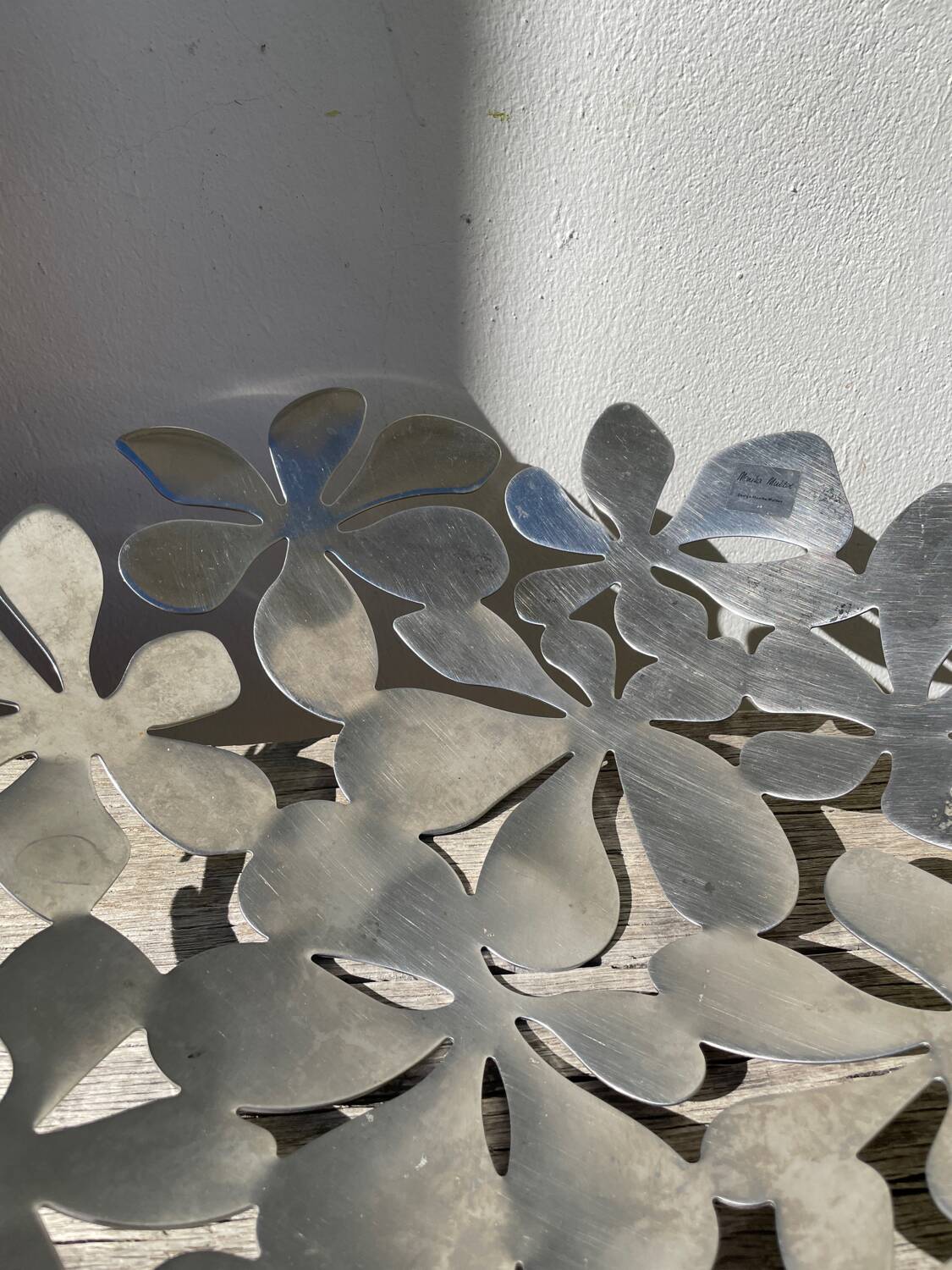 Coupe à fruits en inox chromé signée Monika Mulder