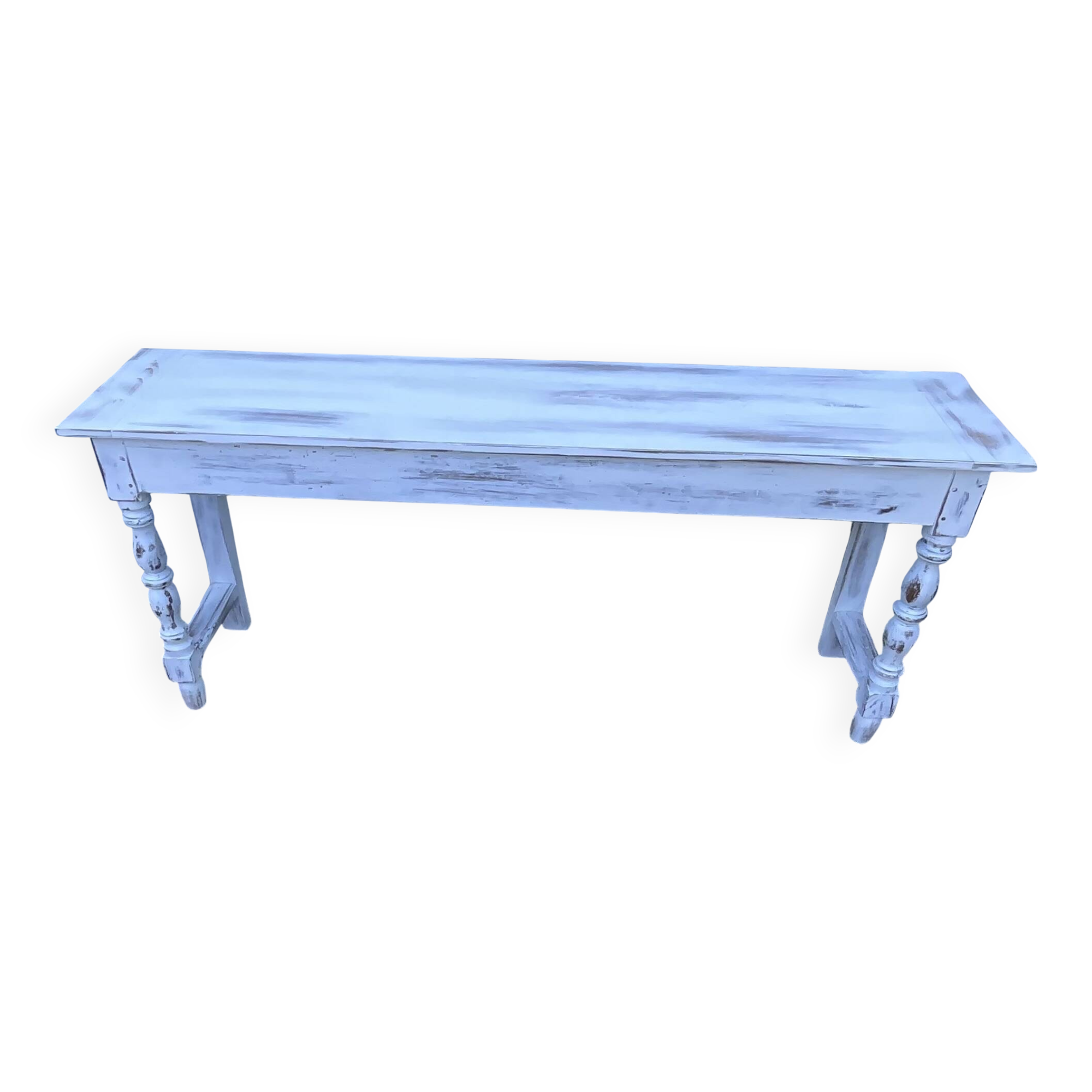 Console table in patinated fruitwood, 19th century