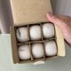 Vintage White Marble Napkin Rings – Set of 6 – Original Box