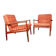 Pair of Danish armchairs in solid teak and fabric, Svend Aage Eriksen 1960.