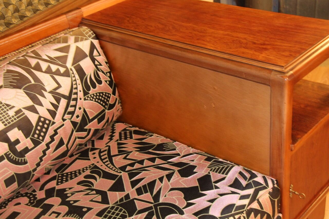 Art deco bench of the Majorelle workshops 330 cm long