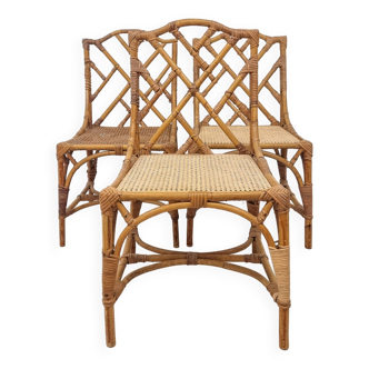 Wicker chairs attributed to Dal Vera, 1970