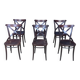 Set of 6 bistro chairs, josephine model, dark wood