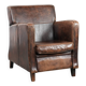 Sleekly shaped timeless design armchair made of sheepskin leather