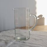 Vintage octagonal clear glass pitcher