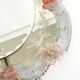Italian mid-century wall mirror with a Murano glass frame and blossoms