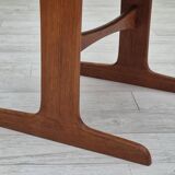 1970s, set of 4 reupholstered Danish chairs, Farsø Møbelfabrik, teak wood, furniture velour.