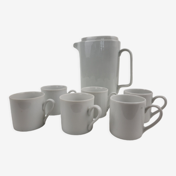 Coffee maker and 6 porcelain cups