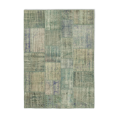 Tapis turc contemporain tissé à la main 175 cm x 242 cm tapis patchwork gris