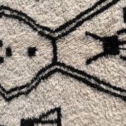 Modern Berber Beni Ouarain wool rug