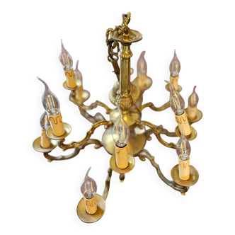 Superbe lustre en bronze de style XIXe siècle