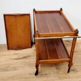 Wooden serving trolley