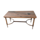Bronze and marble coffee table