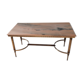 Bronze and marble coffee table