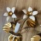 Pair of vintage Florentine wall lights in gilded metal – 1960s